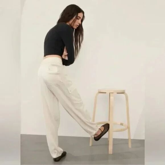 Athleta Celestial High Rise Utility Pant, Bone, Size M TALL, S/471984 - Picture 4 of 11